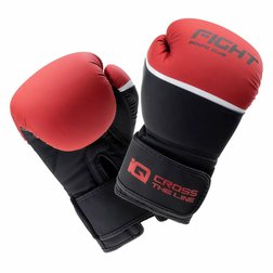 Boxerské rukavice IQ Cross The Line Boxeo černo-červené