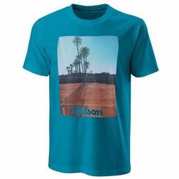 Pánské tenisové tričko Wilson Scenic Tech Tee modré